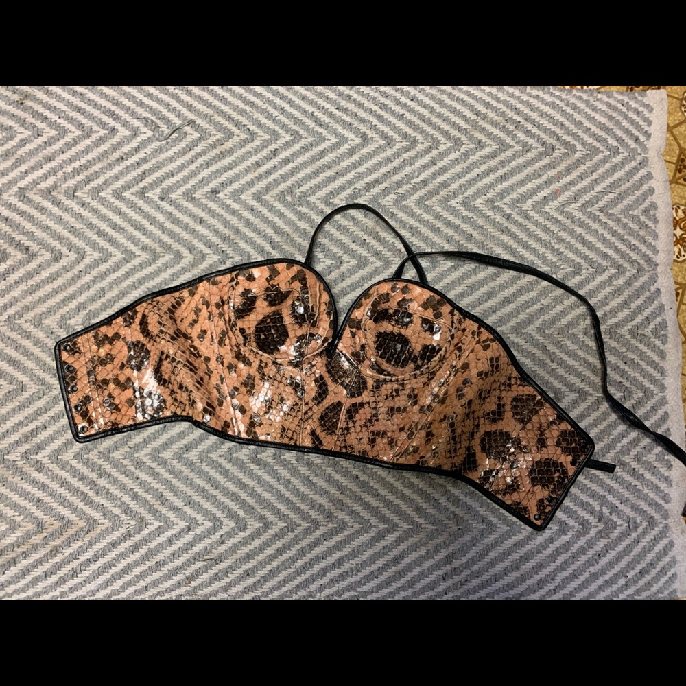 vintage bustier - snake print corset